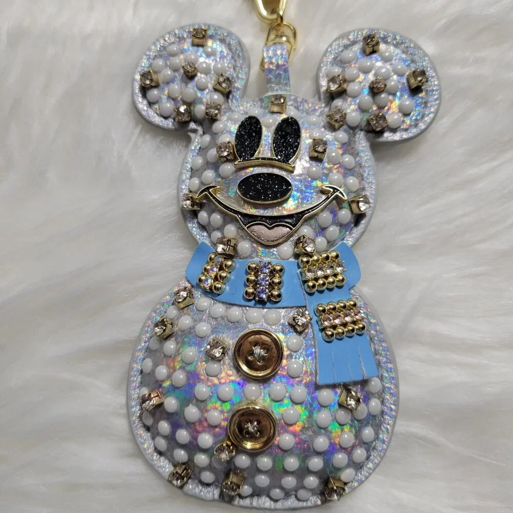 Disney x Baublebar Mickey Mouse Snowman Puff Bag Charm